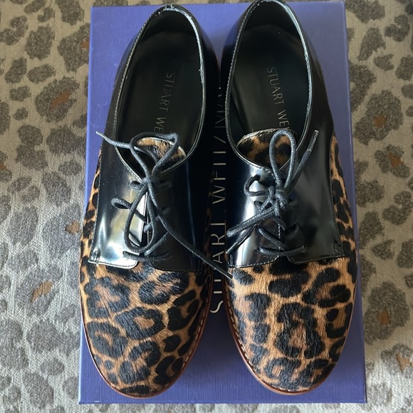 Stuart Weitzman Metro Brogues Leopard Calf hair - Picture 4 of 6